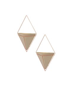 Umbra - Trigg Wall Display - Concrete Copper - Small